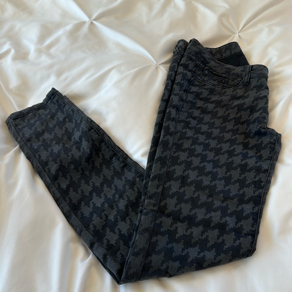 Houndstooth black and Grey skinny pants